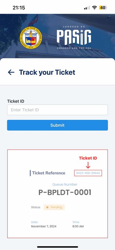 Pasig Queuing Management System
